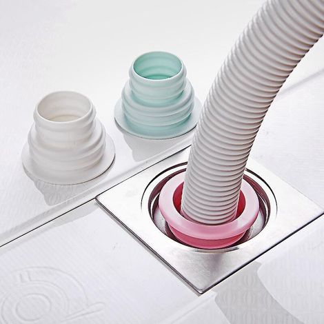 Joints d'étanchéité en silicone pour canalisations - Lot de 4, désodorisants, joints pour lave-linge, outil de nettoyage pour salle de bain et cuisine, bouchons d'étanchéité pour tuyaux d'eau (1/3)