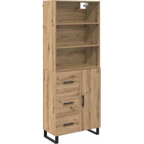 Maison Exclusive - Credenza 2 pcs Rovere artigianale Legno multistrato