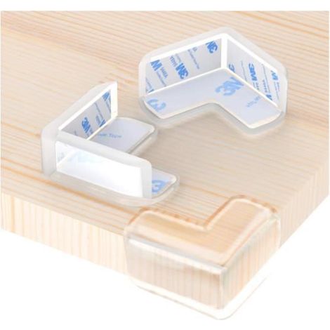 Protection Coin de Table, 12 Pièces Protections d’angles Transparent, Plus Grande Taille et Plus Forte adhérence, Doux (1/4)
