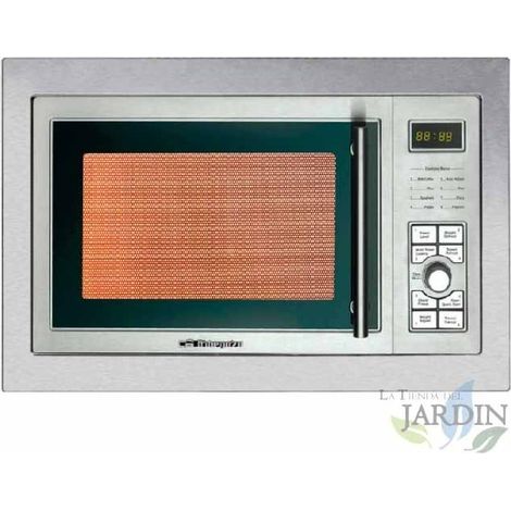 Microondas Integrable Orbegozo 23L, Acero Inoxidable, 9 Menús Preconfigurados, Display Digital, Temporizador, 900-1000W