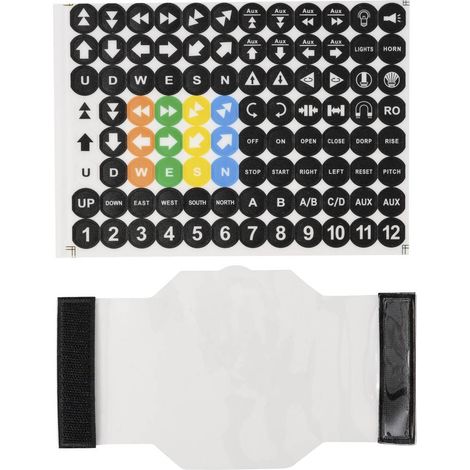 TRU COMPONENTS 2 & 4 Button cover & sticker TC-13660436 Set di accessori con targhetta, con protezione dagli urti 1 pz.