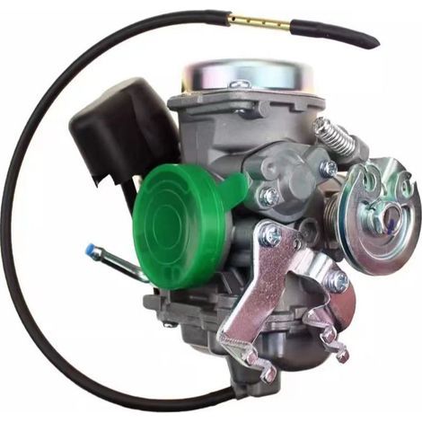 Carburador universal compatible con el sistema de combustible de motocicletas Yamaha, Honda y Suzuki, pieza versátil para la reparación y el mantenimiento de vehículos de dos ruedas.