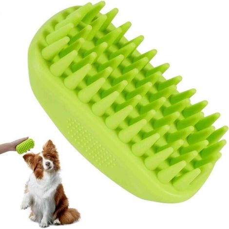 Premium soft silicone pet grooming bath brush, scrub brush for long-haired dogs and cats