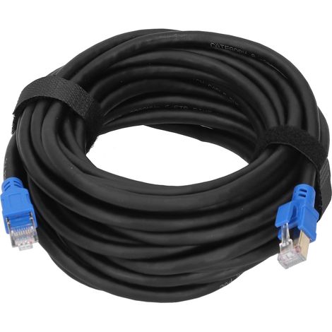 Câble Ethernet Cat8 40 Gbit/s 2000 MHz, conducteur RJ45 plaqué or, pour hubs, routeurs, adaptateurs réseau (8 m / 26,2 pi) (1/5)