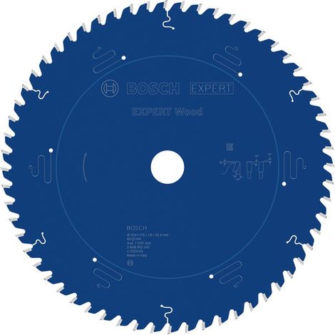 Bosch EXPERT Wood Circular Saw Blade 254 x 2.6/1.8 x 25.4 mm T60 2608902242 (1/4)