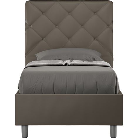 Letto Singolo 90x210 cm Senza Rete Priya Cappuccino (1/4)