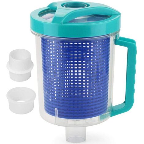 Aspirateur de piscine avec panier en maille, collecteur de feuilles en ligne pour nettoyeur de piscine, compatible avec les aspirateurs manuels et automatiques (1/4)