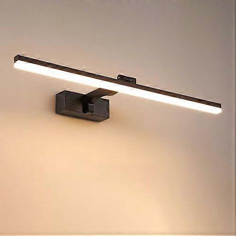 Barre lumineuse LED noire pour coiffeuse, 120 cm, intensité variable, éclairage pour miroir et armoire, installation facile (1/5)