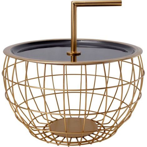 Table d'Appoint Design "Jouy" 38cm Noir (1/2)