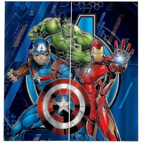 Rideau occultant enfant 150x170 cm – Impression 3D Avengers Captain America Iron Man – Tissu écologique en microfibre (1/5)