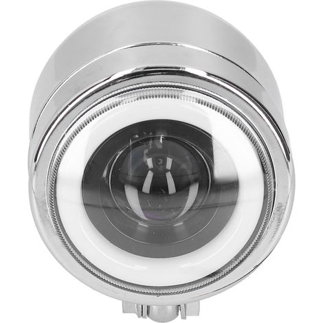 Phares ronds universels à LED de 4,25 pouces avec feux de route et de croisement intégrés, feux de jour rétro pour moto, boîtier chromé, lumière blanche. (1/5)