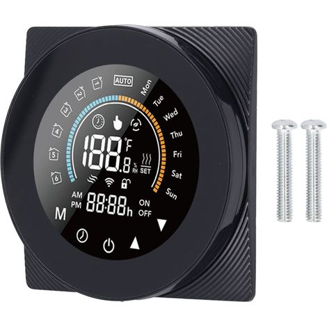 Thermostat WiFi, écran tactile capacitif, commande vocale à distance Programmable 7 jours et 24 heures pour la maison (1/5)