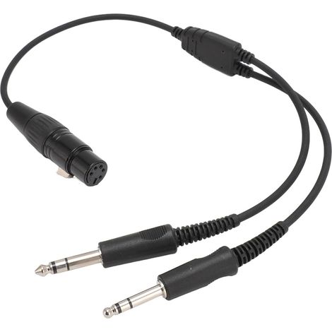 Adaptateur de Casque D'aviation XLR vers GA à Double Fiche - Adaptateur de (1/5)