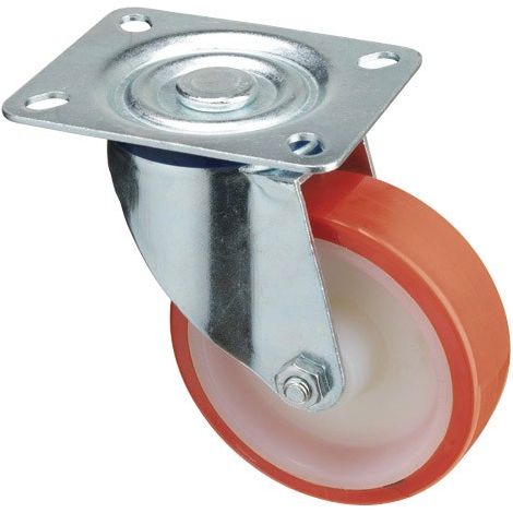 WOLFPACK LINEA PROFESIONAL 11112300 Plaque de roulette industrielle en polyuréthane 80 mm, multicolore