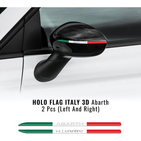 Stripes Strisce Adesive 3D Olografiche Tricolore Italia per Specchietti Abarth (1/3)
