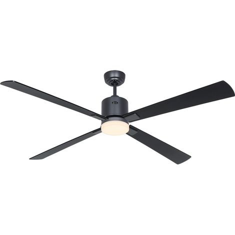 Ventilateur de plafond ECO NEO III 152, Gris basalte - Noir/Teck, Wi-Fi avec éclairage (1/2)