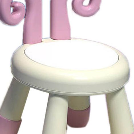 Tabourets pour enfants épais avec dispositif sonore, antidérapants, petit dossier, pour la maternelle et la maison, motif mouton jaune et rose (1/4)