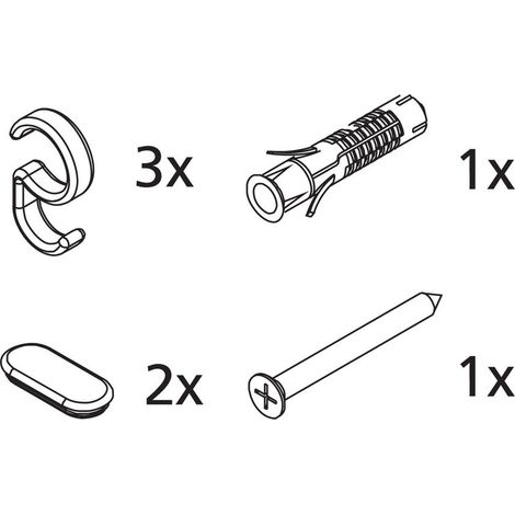 Kermi Kleinteilset Stabilisierung ZBI2044, Silber Mattglanz/Weiß, 2515574