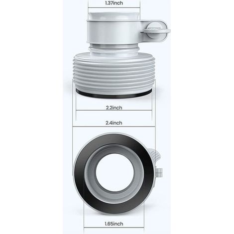 Lot de 3 Adaptateurs Piscine 32mm/38mm Type B Tuyaux de Rechange pour Pompes Piscine INTEX, Accessoires de Connexion (1/3)