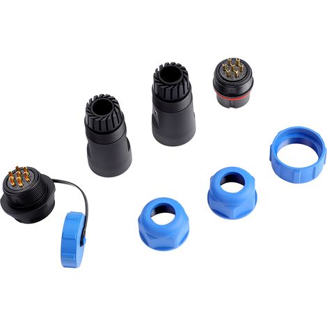 Connecteur de câble en ligne SP21 IP68 7 broches étanche en plastique pour aviation (7 broches) (1/5)