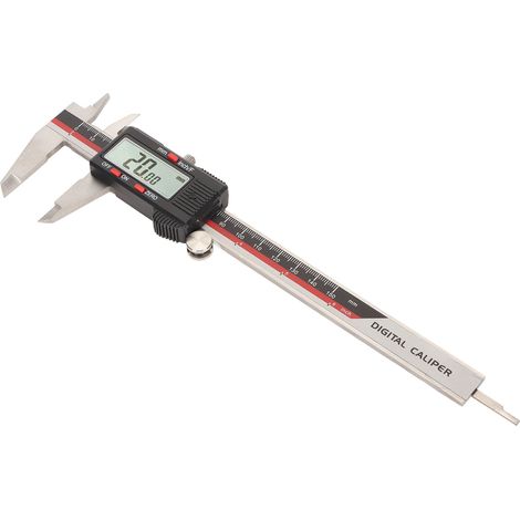 Digitaler Messschieber mit großem LCD-Display, 0 bis 150 mm, Zoll, Millimeter, Edelstahl, Messwerkzeug für die Heimwerkbank (1/5)