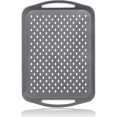Plateau de table basse avec poignées antidérapantes, idéal pour les repas (gris) (1/5)