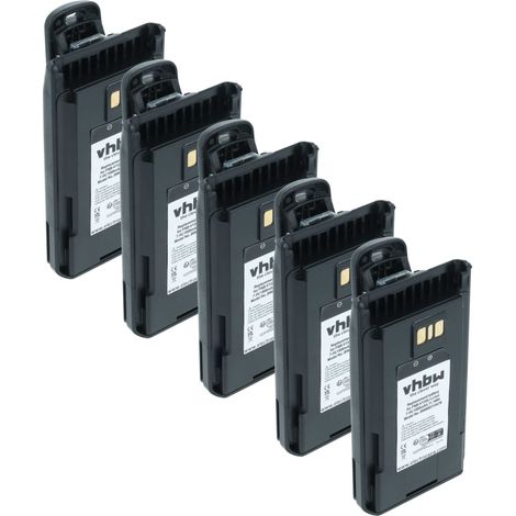 vhbw 5x Akku kompatibel mit Yaesu Vertex VX-261, VX-260, VX-459, VX-456, VX-454, VX-451 Funkgerät, Walkie Talkie (1500 mAh, 7,4 V, Li-Ion)