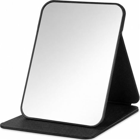 Miroir de Maquillage Portable 21,5 x 15,5 cm, Pliable pour le Voyage pratique pour le maquillage, la maison, l’hôtel et le voyage. (1/4)