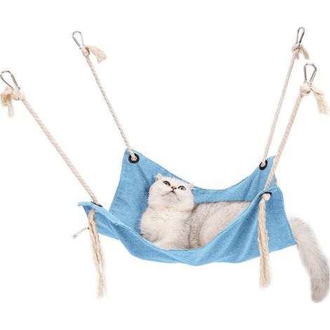 Hängematte für Katzen, weich, atmungsaktiv, mit Quasten, Dekoration für Kleintiere