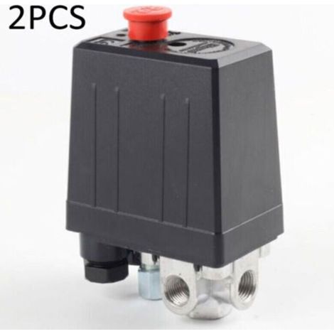 Pressostat de compresseur d'air avec 4 sorties pièces de compresseur de soupape de commande de pressostat, Monophasique, ¼"tcvars[