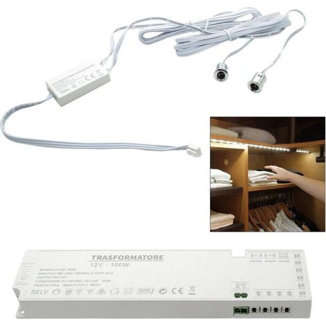 Kit Double Capteur 12/24v Contactless Switch Led Strips Power Supply 100w