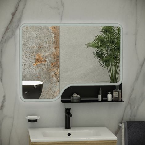 RAK Ornate Brushed Nickel 600mm x 800mm Illuminated LED Mirror - RAKORNBN5001 (1/2)