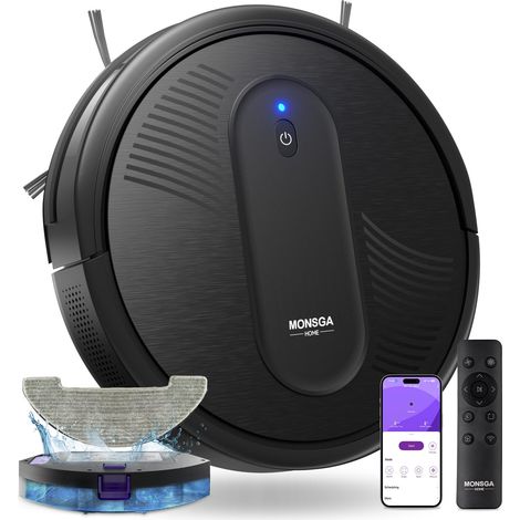 Robot Aspirateur Laveur, 5000Pa Puissance, Corps Ultra-Mince (1/5)