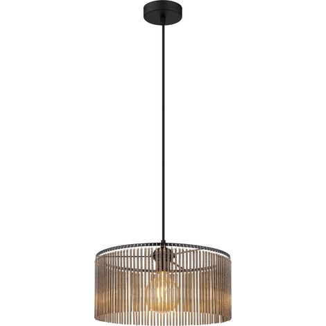 Globo - lámpara colgante - LEEDS - negro - metal - Ø 35cm - E27 - (1/5)