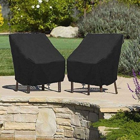 Housse fauteuil jardin profond 210D imperméable anti-UV vent 70x79x102 cm Femeo (1/5)