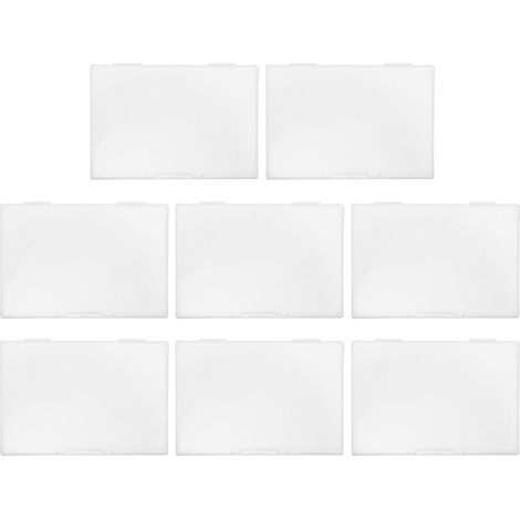 8-teiliges Set transparenter Mini-Aufbewahrungsboxen aus Kunststoff zur Aufbewahrung kleiner Gegenstände, praktisch für Schmuck und Karten (1/5)