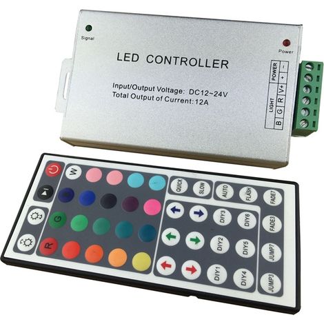 Factory direct sales of 44-key wireless controllers with aluminum housing for LED strips.