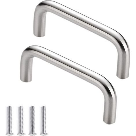2 pièces Poignée de Meuble Acier Inoxydable Poignée de Porte Arc Poignée Boutons de Armoire Cuisine Placards Tiroir Poignées 64 mm (1/5)