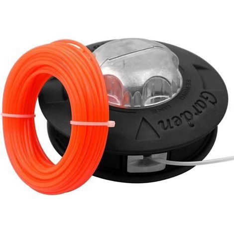 pair Bobine Tête Débroussailleuse Universelle M10 X 1 25 Avec Fil Nylon 2 4mm Et 15m Corde Noire