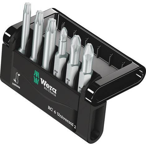 Wera Bit-Check 6 V Universal 1 05056478001 Bit-Set 6teilig Innen-Vierkant (Robertson) Torsionszone