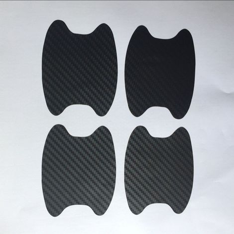 Juego de 4 pegatinas para coche para uso exterior, película protectora resistente a los arañazos, universalmente compatibles con la mayoría de los vehículos (negro). (1/3)