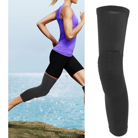 Genouillère de sport anti-collision fine pour adulte, genouillère cellulaire, équipement de protection pour la rotule, basketball, taille L (1/5)