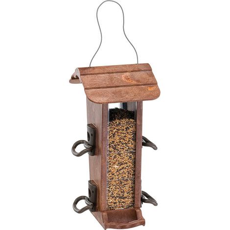 Ferplast JOK 21 Mangeoire pour oiseaux sauvages. Variante JOK 21 - Misure: 19 x 17.5 x h 32 cm - Marron