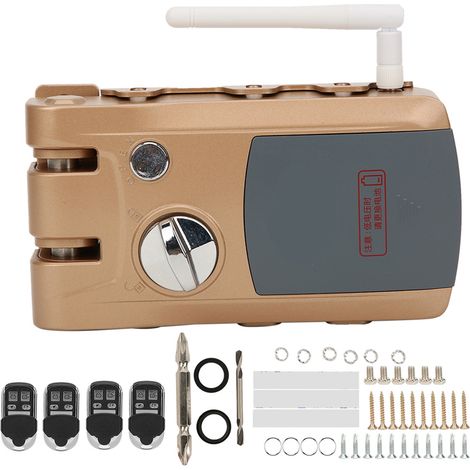 Serrure connectée sans clé Bluetooth télécommande antivol électronique ouverture à distance induction magnétique alliage de zinc robuste installation facile (1/5)