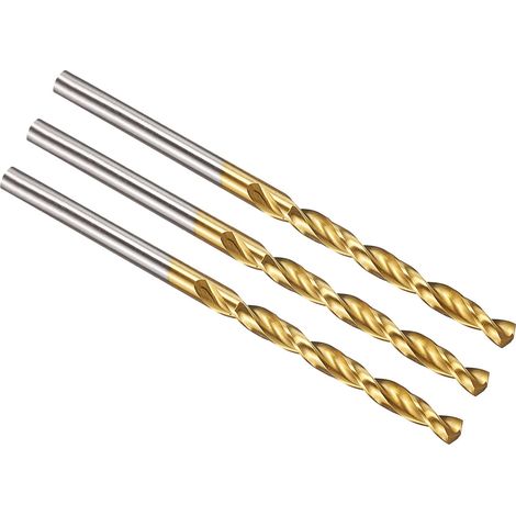2.4mm Foret Hélicoïdal, Mèche M42 8% Cobalt Acier Rapide, Tige Droite 135° Revêtement Nitrure de Titane (TiN) pour Métal Acier Inoxydable, Forets à Métaux, 3 PCS (1/5)