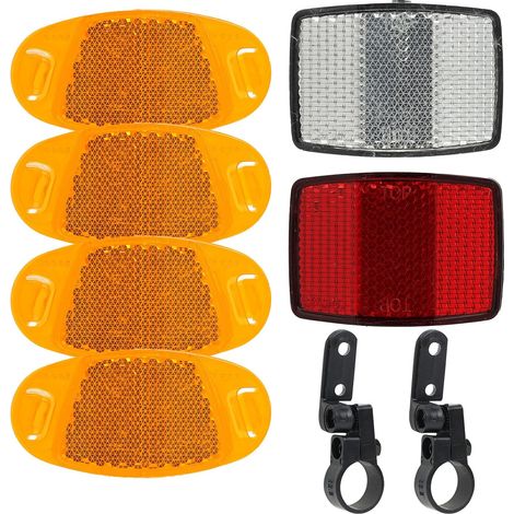 Lot de 6 Réflecteurs de Rayons pour Vélo - dispositifs réfléchissants Adaptés pour Vélo de Route, VTT, Vélo Électrique - reflecteur Rayon vélo Kit Complet de Sécurité pour Visibilité Optimale (1/5)