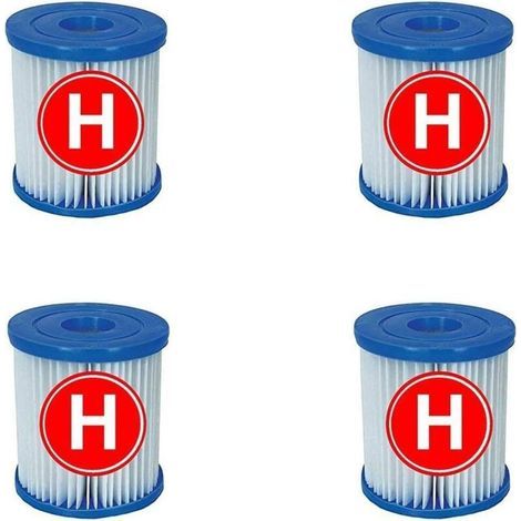 Compatible avec les cartouches filtrantes Intex Type H , adaptées aux filtres de piscine de type H , lot de quatre (1/4)