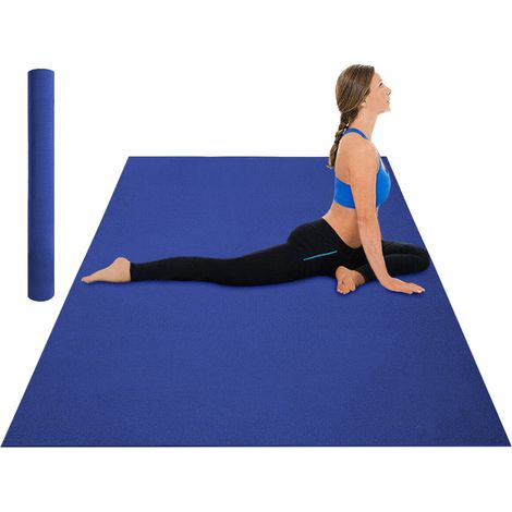Tappeto Per Esercizi Grande Extra Large 120 x 180 Cm Antiscivolo Resistente Tappetino Allenamento Casa Palestra Materassino Fitness Pilates Yoga In Pvc Arrotolabile Facile Trasporto - Blu