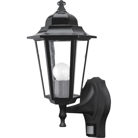 Applique esterna classica con sensore E27 nera Velence (1/4)