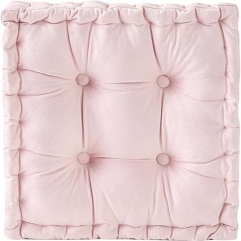 Coussin de chaise, coussin carré en velours doux avec nœud, coussin confortable pour l'intérieur, adapté au bureau, à la cuisine et à la salle à manger (rose, 40 x 40 cm)